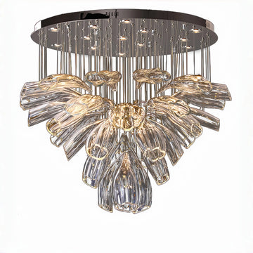 Blush Lighting Flower Glass Foyer Chandelier-casivra-casivra