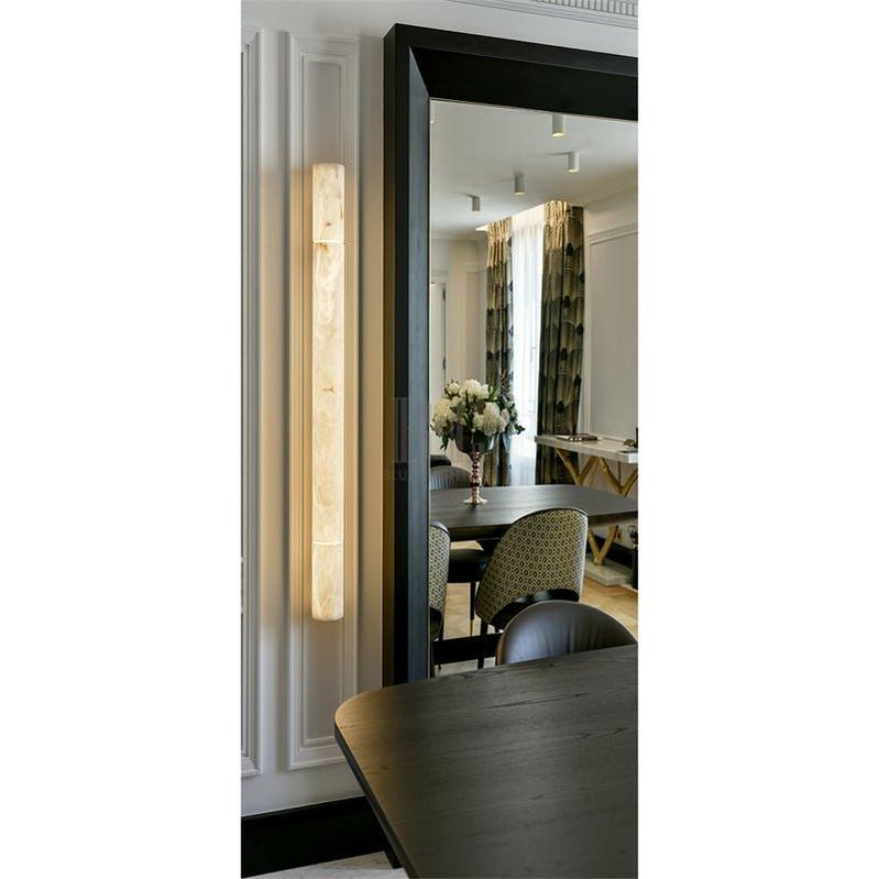 casivra Modern Alabaster Wall Sconce 3'' - Brasscasivra