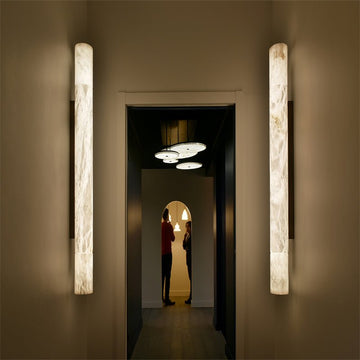 casivra Modern Alabaster Wall Sconce 3'' - Blackcasivra