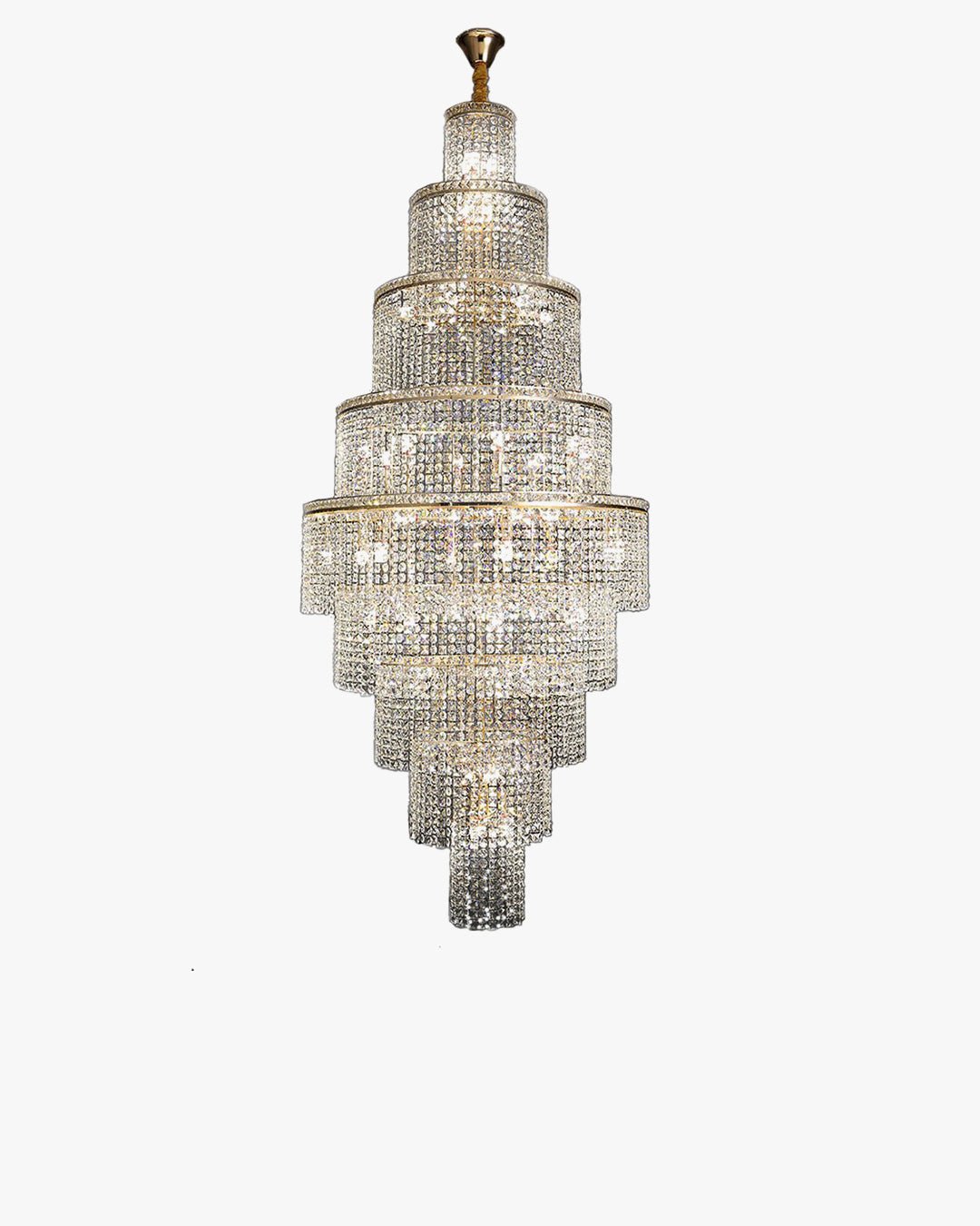 casivra Tiered Crystal Foyer Chandelier - Ø31"×H91"Goldcasivra