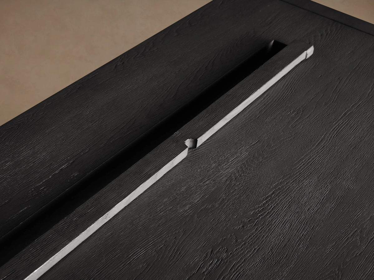 Bodhi Modular Desk with Return Desk in White Oak with Cord Management