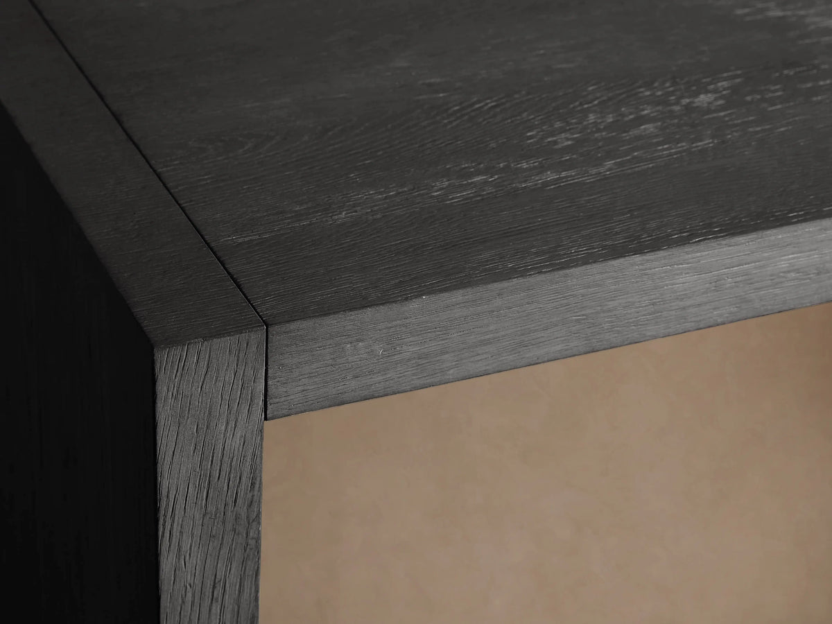Bodhi Modular Desk with Return Desk in White Oak with Cord Management