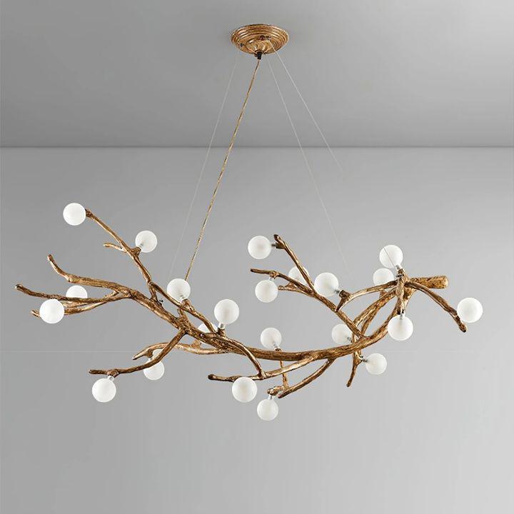 Boho Tree Branch Modern Chandelier - 10 heads Size: Dia 31.4″(80cm) x H 12.5″(32cm)casivra
