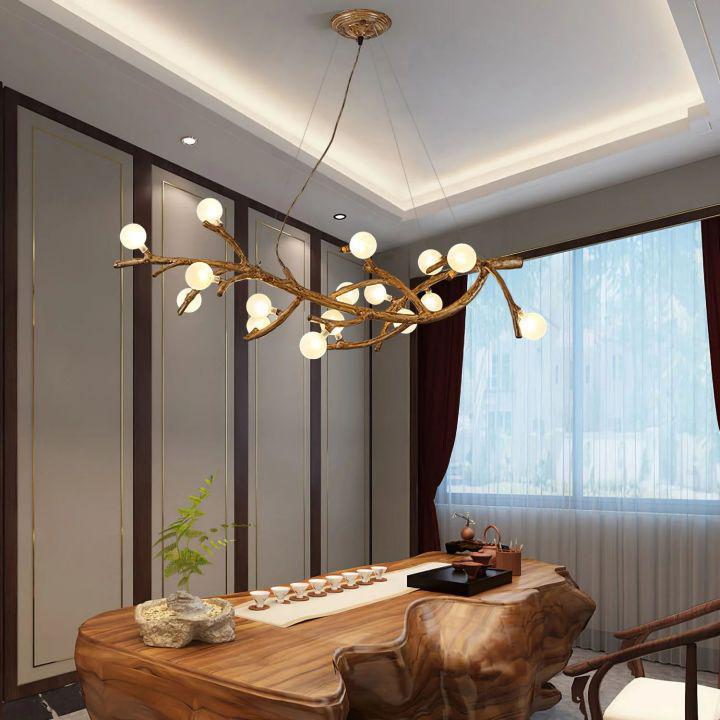 Boho Tree Branch Modern Chandelier - 10 heads Size: Dia 31.4″(80cm) x H 12.5″(32cm)casivra