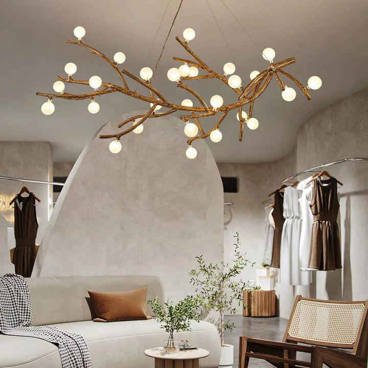 Boho Tree Branch Modern Chandelier - 10 heads Size: Dia 31.4″(80cm) x H 12.5″(32cm)casivra