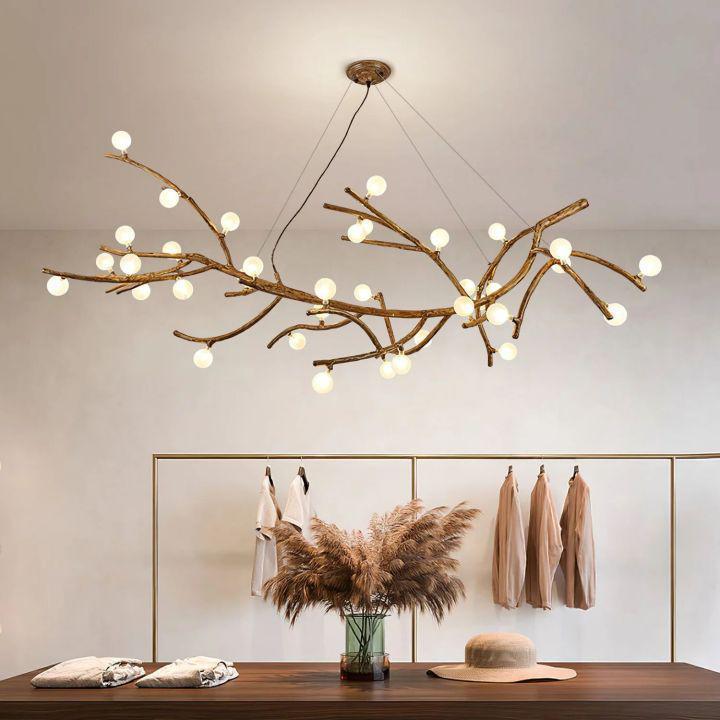 Boho Tree Branch Modern Chandelier - 10 heads Size: Dia 31.4″(80cm) x H 12.5″(32cm)casivra