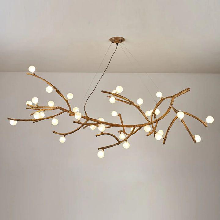 Boho Tree Branch Modern Chandelier - 10 heads Size: Dia 31.4″(80cm) x H 12.5″(32cm)casivra
