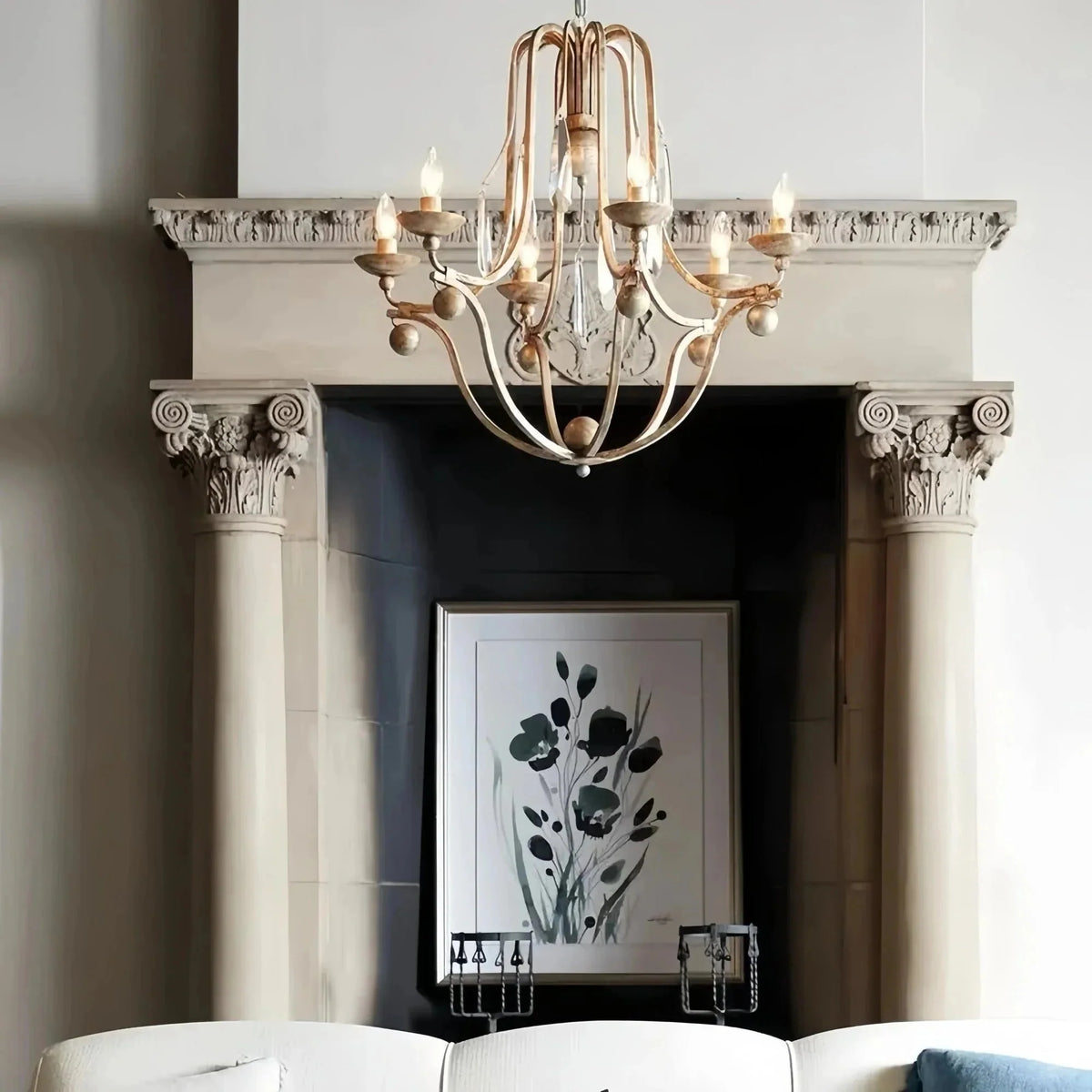 Bonaire Chandelier- Silver in clear - modern dining room lighting
