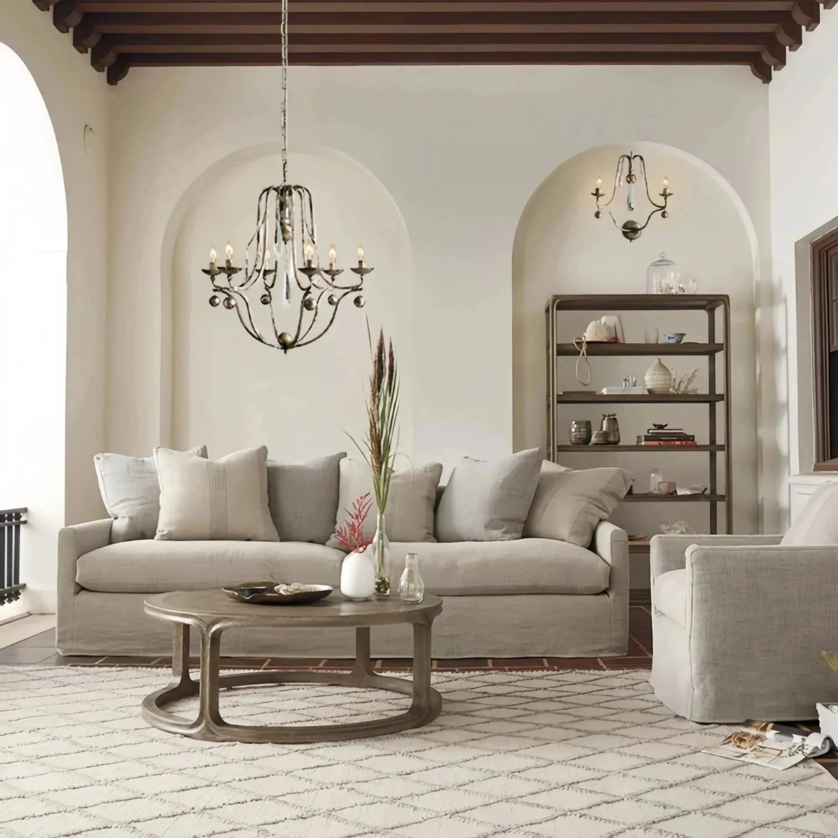 Bonaire Chandelier- Silver in clear by Blush Lighting