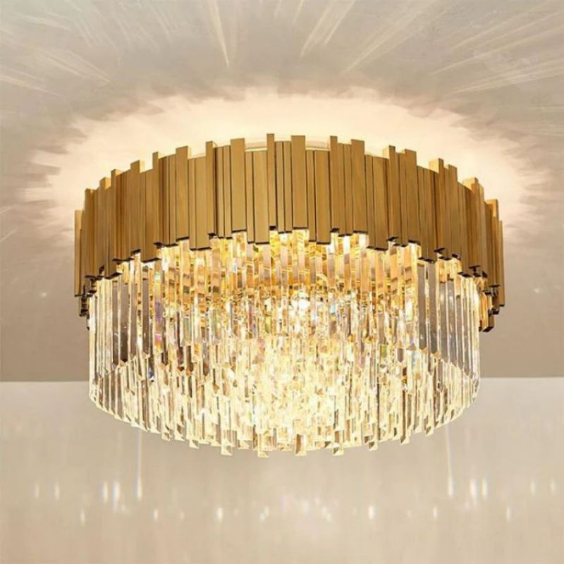 Bourbons Flush Mount Chandelier - 23.6"Dcasivra