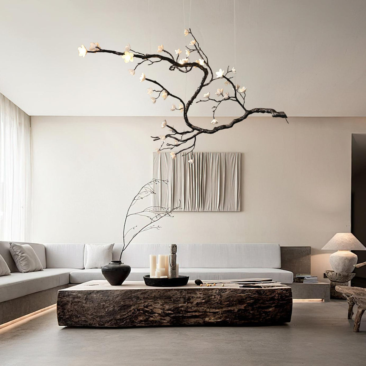 Branch Flower Chandelier - L 66.9″ x W 55.1″ x H 54.3″ / L 170cm x W 140cm x H 138cmBrass stained blackcasivra