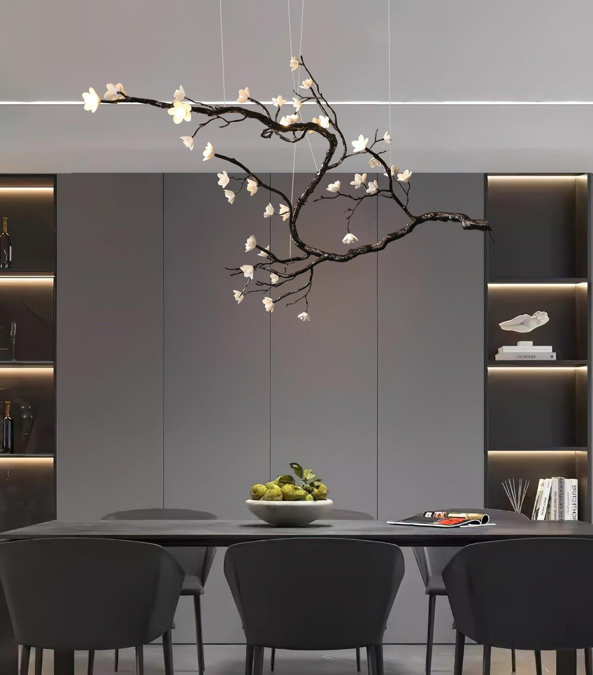 Branch Flower Chandelier - L 66.9″ x W 55.1″ x H 54.3″ / L 170cm x W 140cm x H 138cmBrass stained blackcasivra