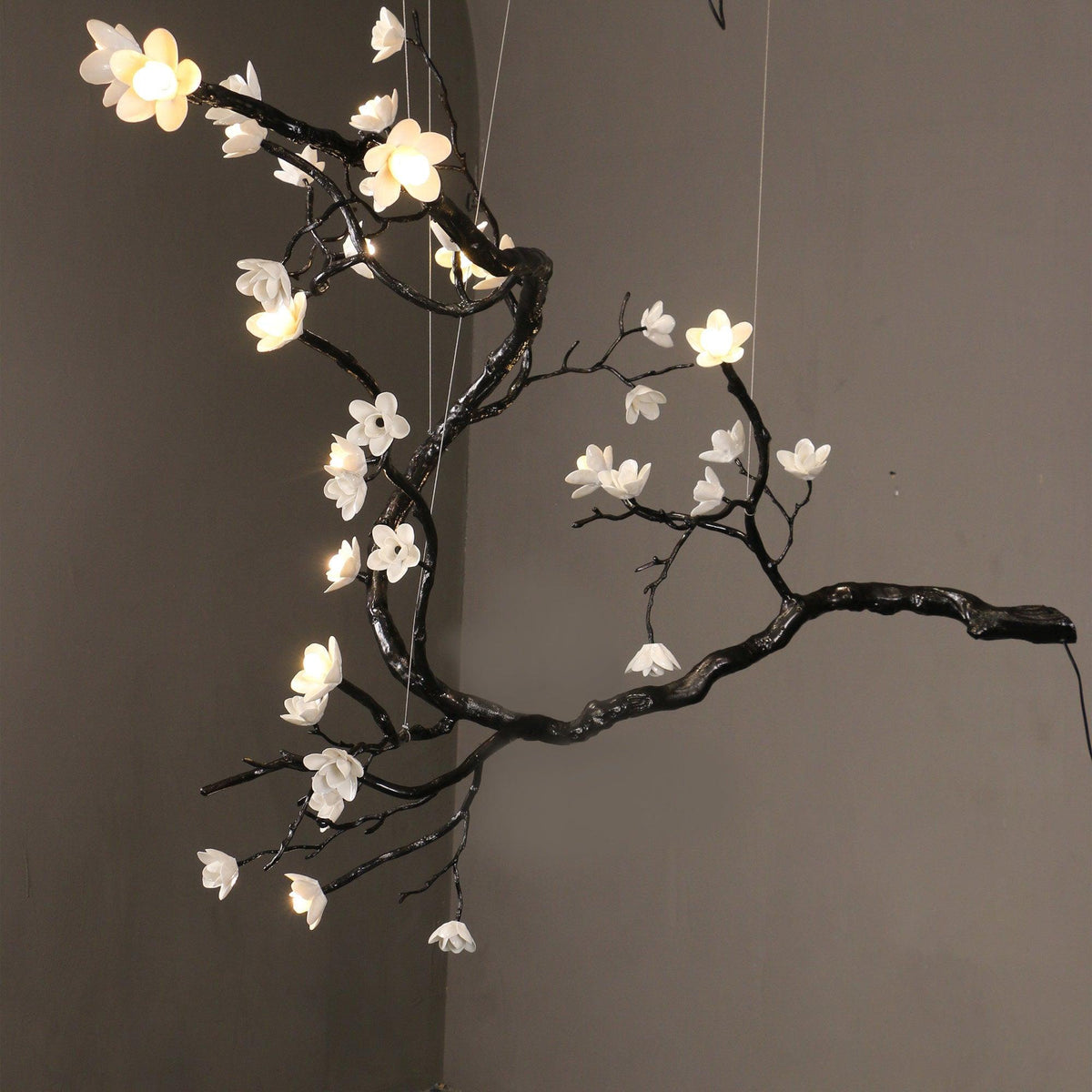 Branch Flower Chandelier - L 66.9″ x W 55.1″ x H 54.3″ / L 170cm x W 140cm x H 138cmBrass stained blackcasivra