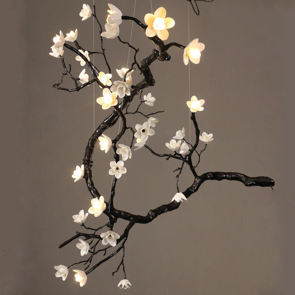 Branch Flower Chandelier - L 66.9″ x W 55.1″ x H 54.3″ / L 170cm x W 140cm x H 138cmBrass stained blackcasivra