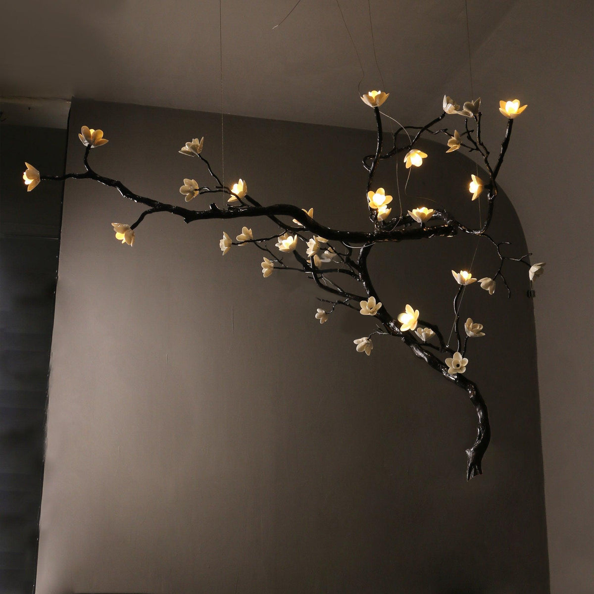 Branch Flower Chandelier - L 66.9″ x W 55.1″ x H 54.3″ / L 170cm x W 140cm x H 138cmBrass stained blackcasivra