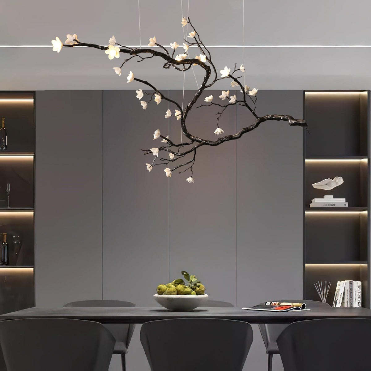 Branch Flower Chandelier - L 66.9″ x W 55.1″ x H 54.3″ / L 170cm x W 140cm x H 138cmBrass stained blackcasivra