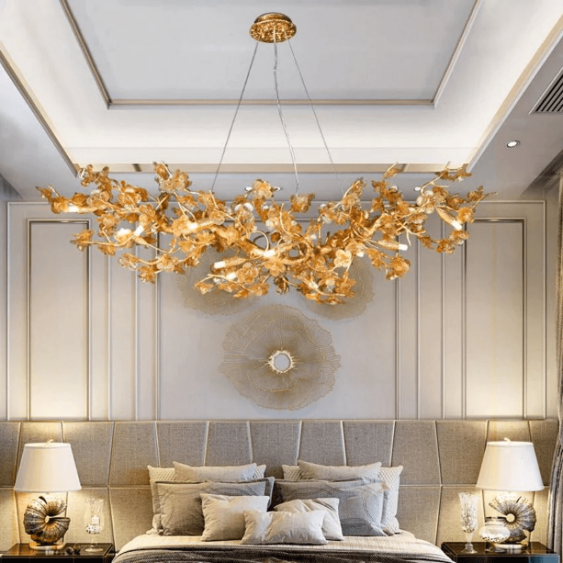 Branch Modern Leaf Linear Chandelier - 39.4" Lcasivra