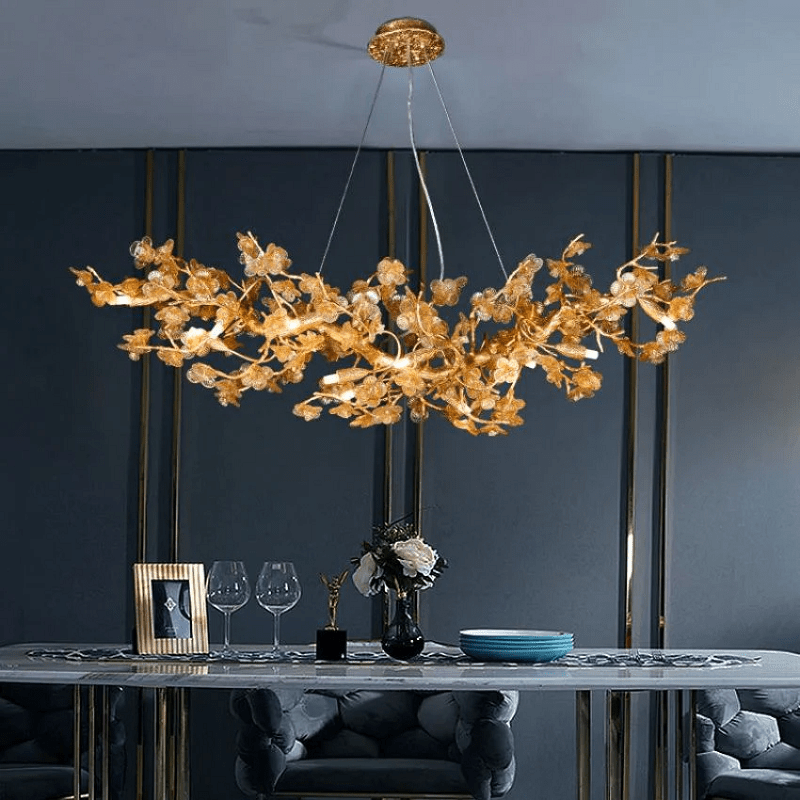 Branch Modern Leaf Linear Chandelier - 39.4" Lcasivra