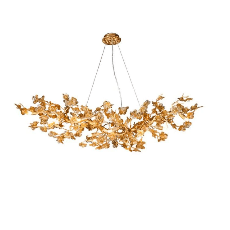 Branch Modern Leaf Linear Chandelier - 39.4" Lcasivra