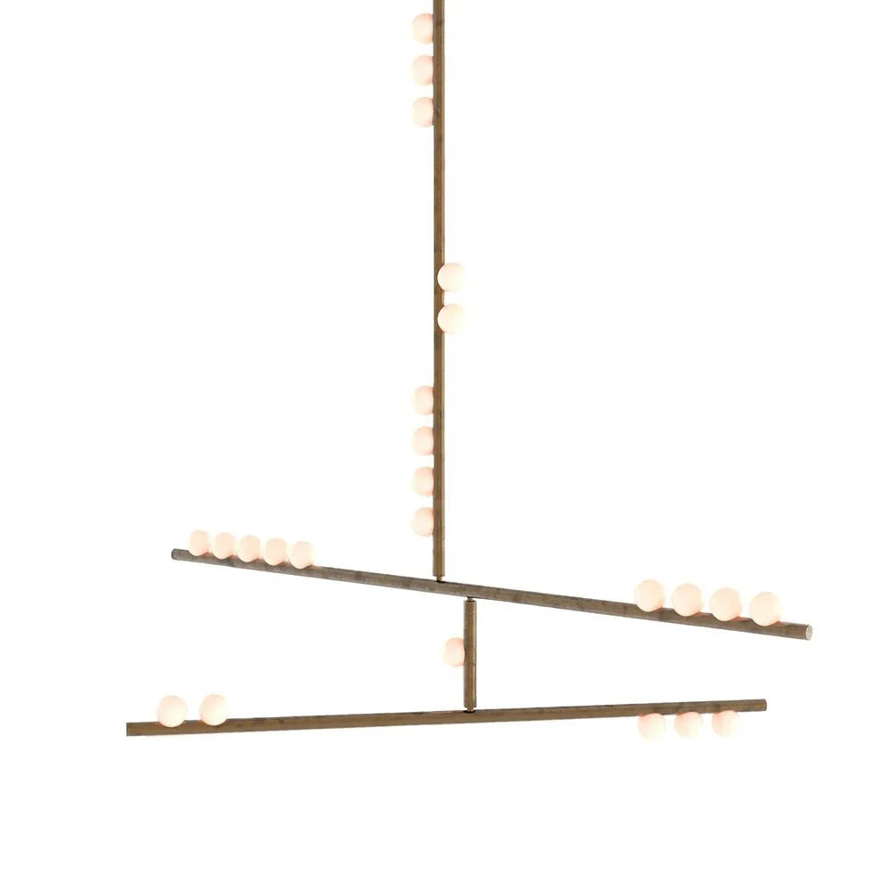 Brass Drop System Chandelier - 76 heads L 220cm x W 180cm x H 400cm / L 86.6" x W 70.9" x H 157.5"Blackcasivra