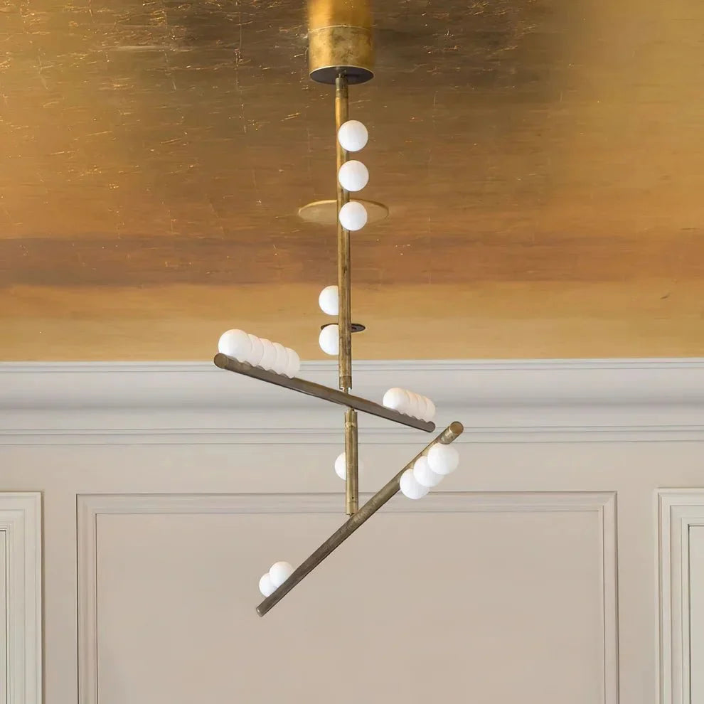 Brass Drop System Chandelier - 76 heads L 220cm x W 180cm x H 400cm / L 86.6" x W 70.9" x H 157.5"Blackcasivra