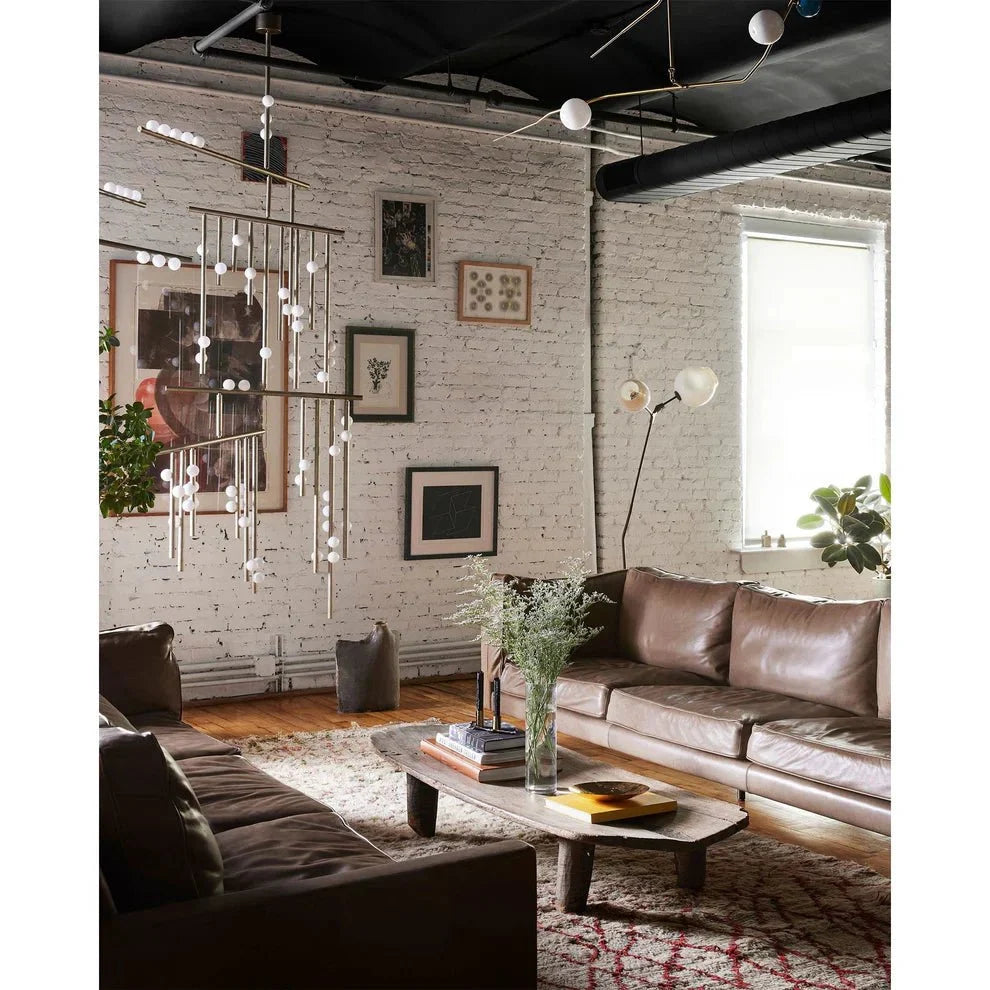 Brass Drop System Chandelier - 76 heads L 220cm x W 180cm x H 400cm / L 86.6" x W 70.9" x H 157.5"Blackcasivra