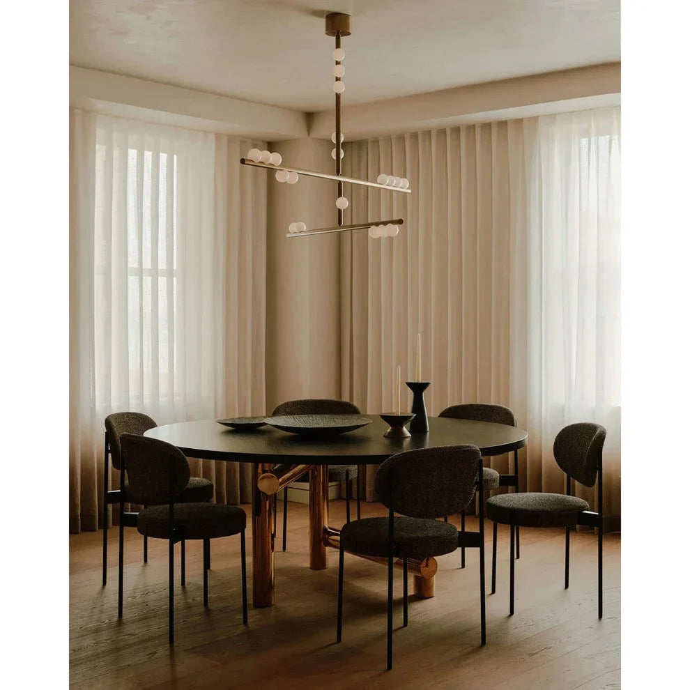Brass Drop System Chandelier - 76 heads L 220cm x W 180cm x H 400cm / L 86.6" x W 70.9" x H 157.5"Blackcasivra
