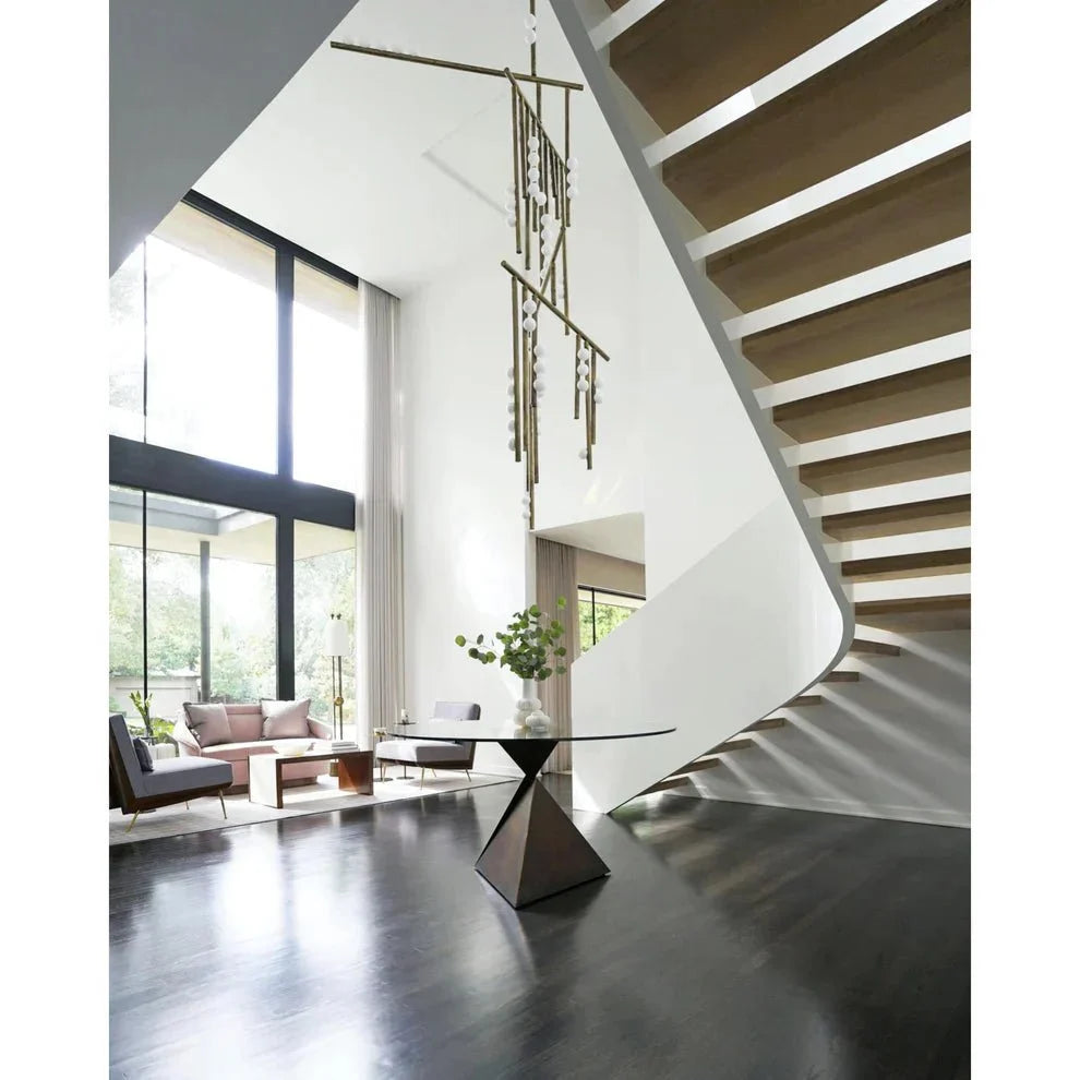 Brass Drop System Chandelier - 76 heads L 220cm x W 180cm x H 400cm / L 86.6" x W 70.9" x H 157.5"Blackcasivra