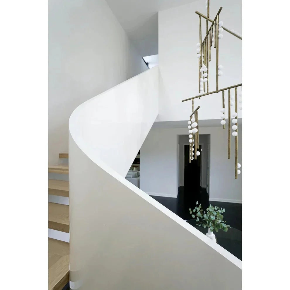 Brass Drop System Chandelier - 76 heads L 220cm x W 180cm x H 400cm / L 86.6" x W 70.9" x H 157.5"Blackcasivra