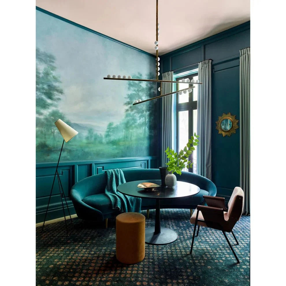 Brass Drop System Chandelier - 76 heads L 220cm x W 180cm x H 400cm / L 86.6" x W 70.9" x H 157.5"Blackcasivra