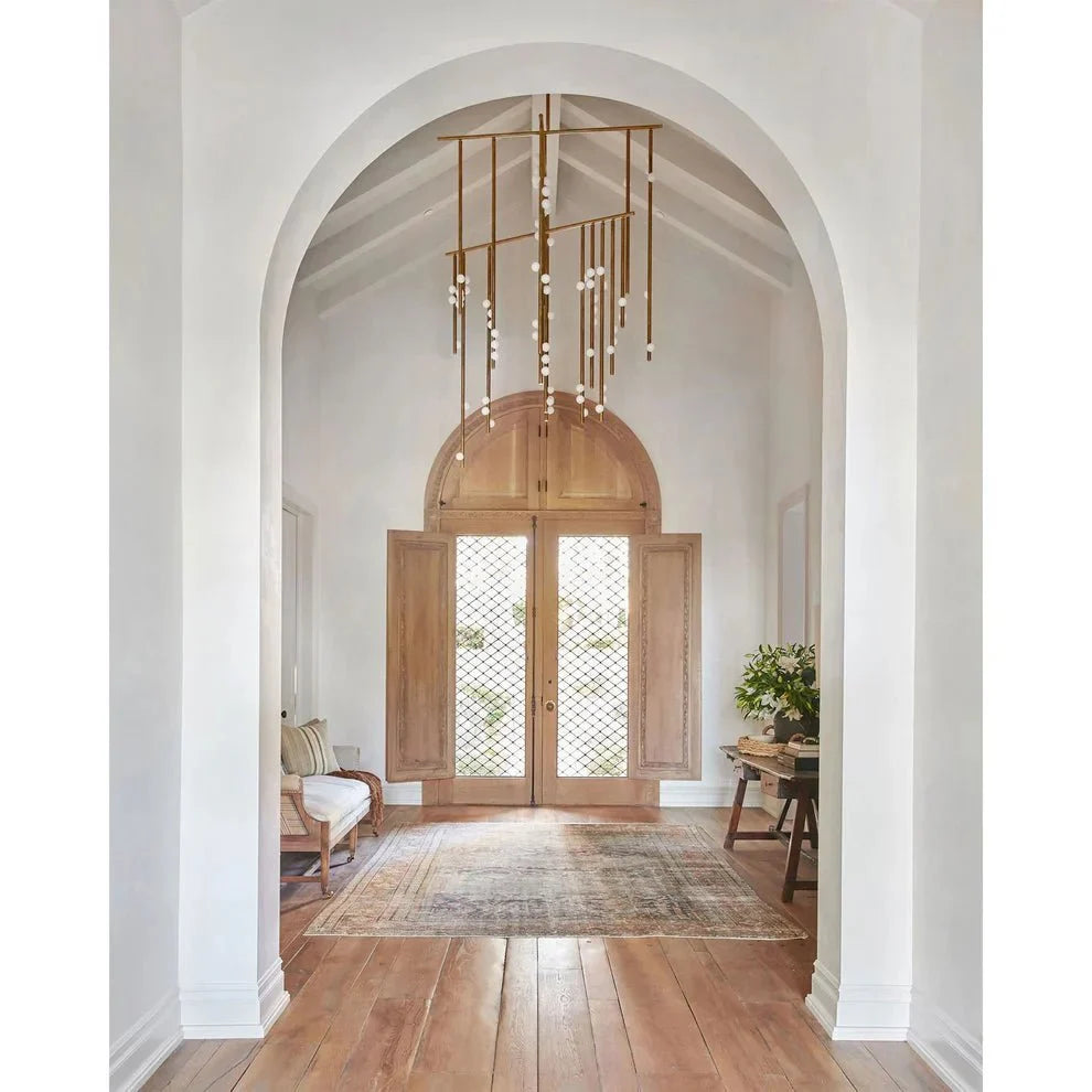 Brass Drop System Chandelier - 76 heads L 220cm x W 180cm x H 400cm / L 86.6" x W 70.9" x H 157.5"Blackcasivra