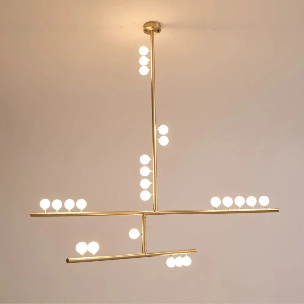 Brass Drop System Chandelier - 76 heads L 220cm x W 180cm x H 400cm / L 86.6" x W 70.9" x H 157.5"Blackcasivra