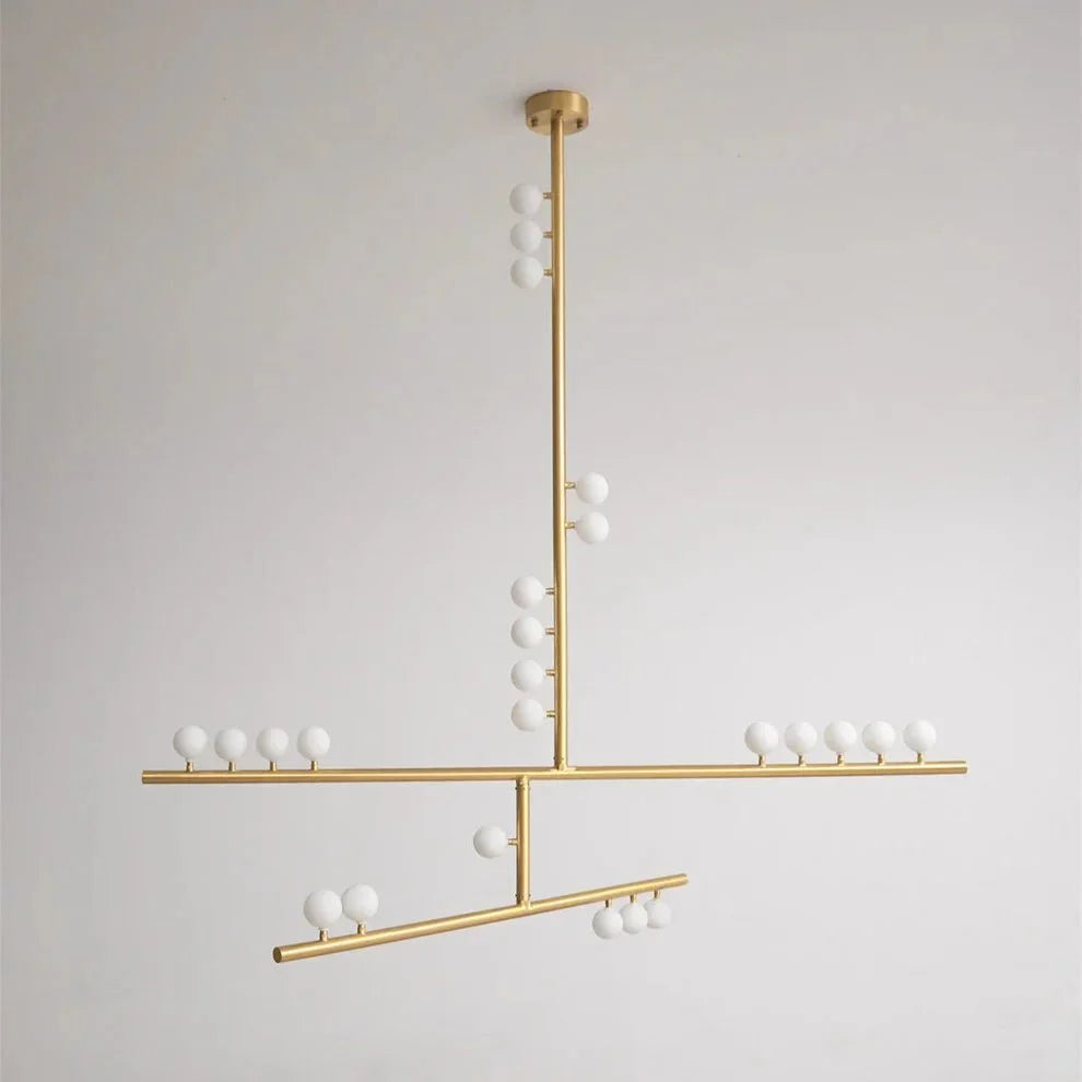Brass Drop System Chandelier - 24 heads L 152cm x W 76cm x H 38cm / L 59.8" x W 29.9" x H 15"Brasscasivra