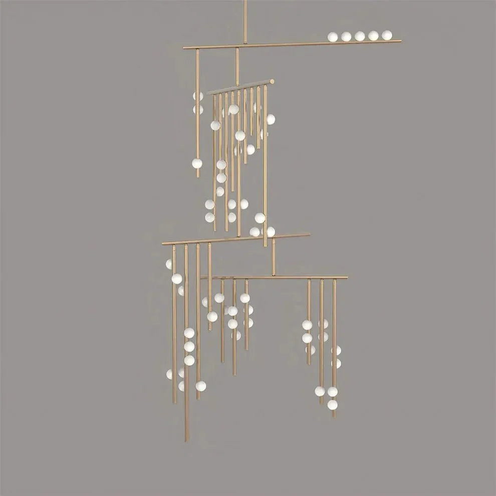 Brass Drop System Chandelier - 59 heads L 120cm x W 110cm x H 340cm / L 47.2" x W 43.3" x H 133.9"Brasscasivra