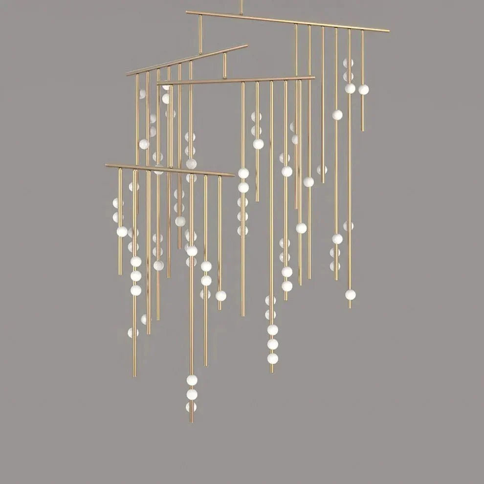 Brass Drop System Chandelier - 76 heads L 220cm x W 180cm x H 400cm / L 86.6" x W 70.9" x H 157.5"Brasscasivra