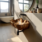 Modern Solid Wood Wash Basin For Luxury Bedroom Furniture Decor