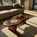 Modern Irregular Wood Coffee Table For Entryway Decor