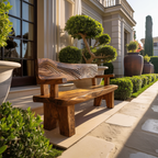 Handmade Rustic Wood Bench For Entryway Furniture