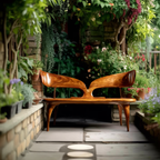 Natural Live Edge Wood Bench For Entryway Seating Area
