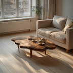Farmhouse Solid Wood Abstract Coffee Table For Furniture Decor