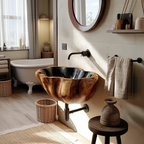 Mid Century Solid Wood Wash Basin For Custom Furniture Decor Design
