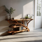 Handcrafted Solid Wood Console Table For Modern Entryway Furniture Decor