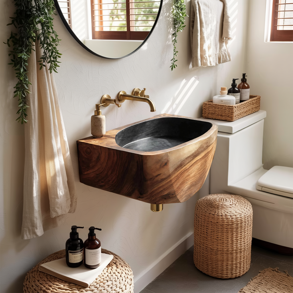 Modern Solid Wood Vanity Sink For Minimalist Bathroom Design