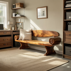 Live Edge Solid Wood Bench For Entryway Furniture Design