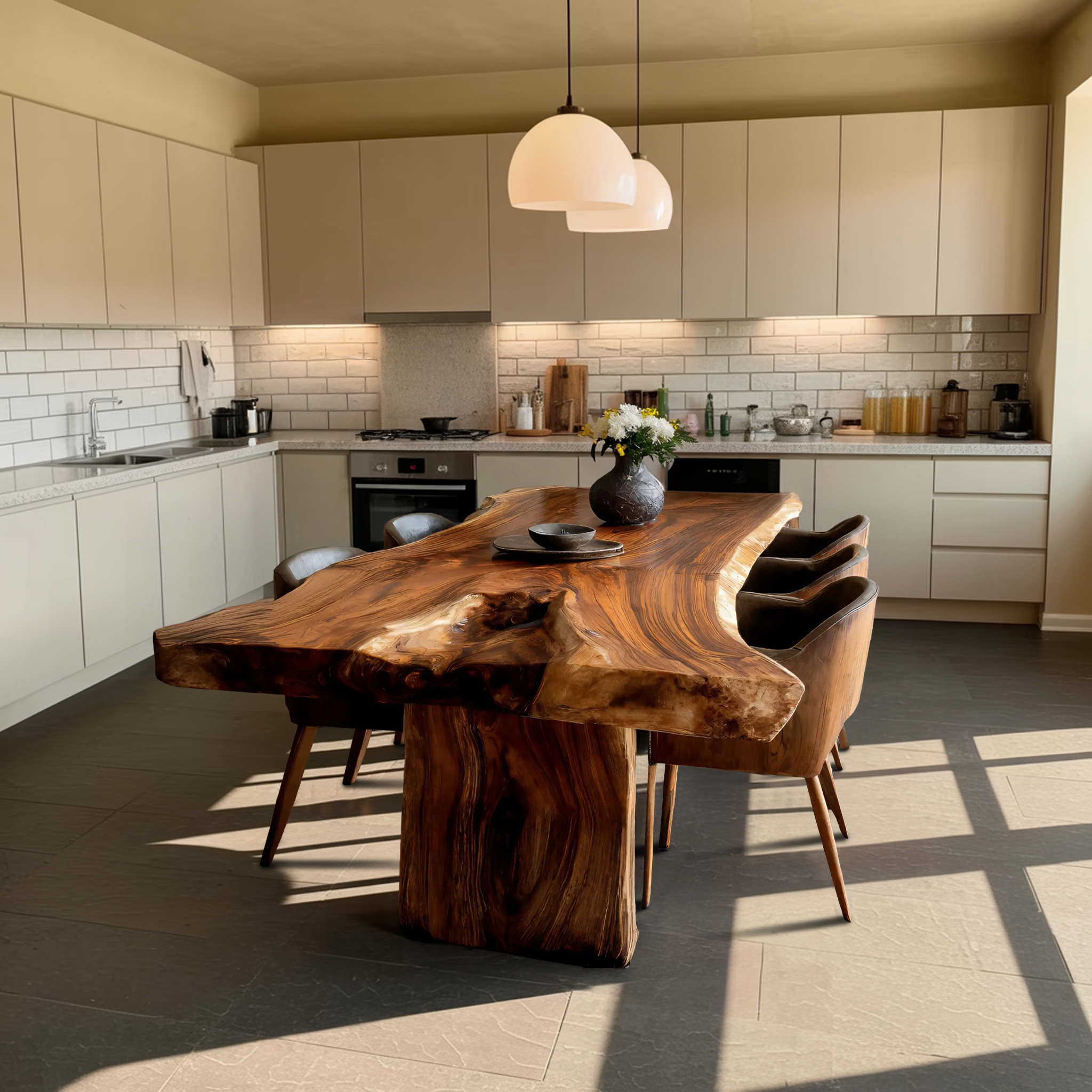 Modern Dining Table Perfect For Family Meals And Entertainment