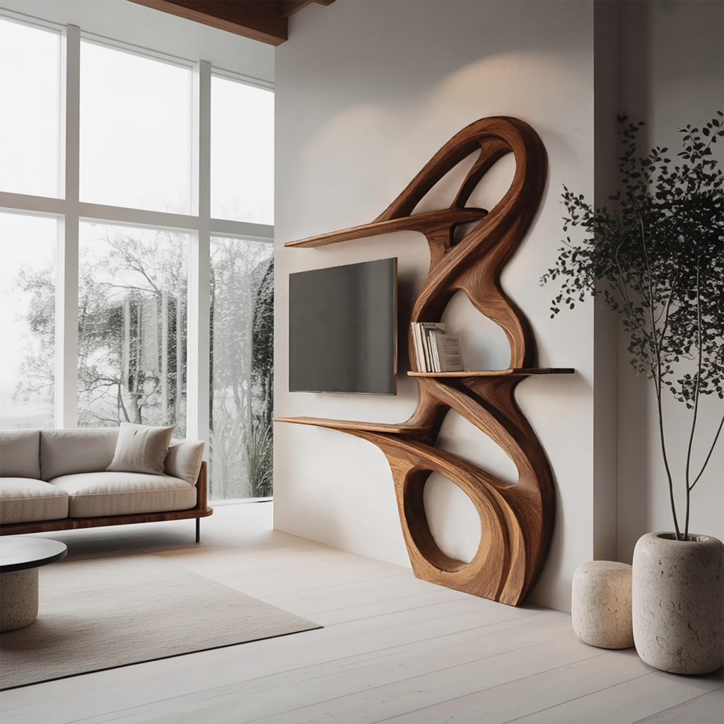Minimalist TV Shelf Floating For Home Interior