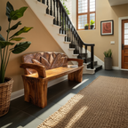 Live Edge Handmade Wood Bench For Entryway Seating Decor
