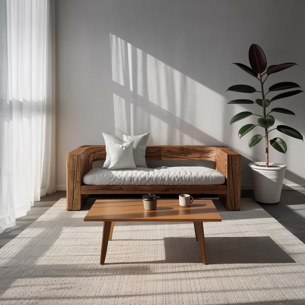 Rustic Outdoor Sofa Set And Coffee Table For Garden