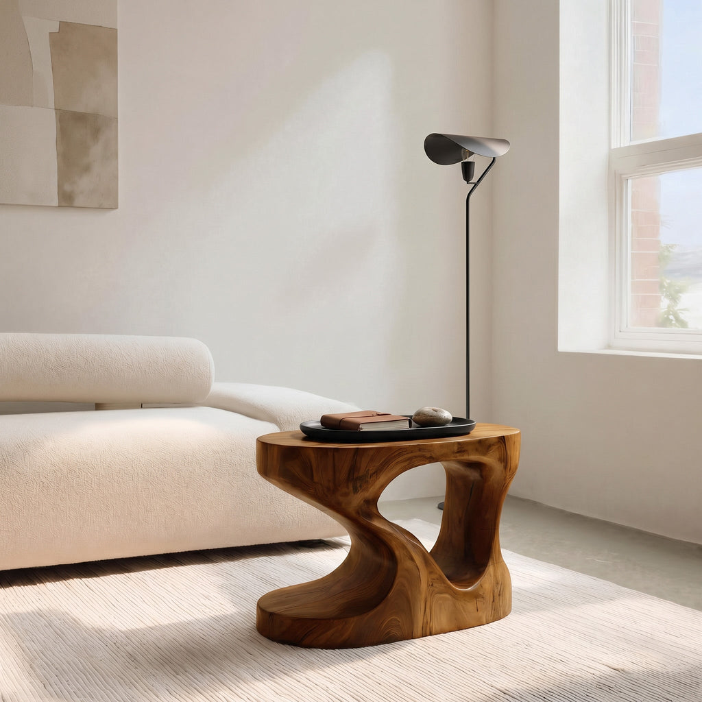Modern Organic Side Table For Living Room Or Bedroom