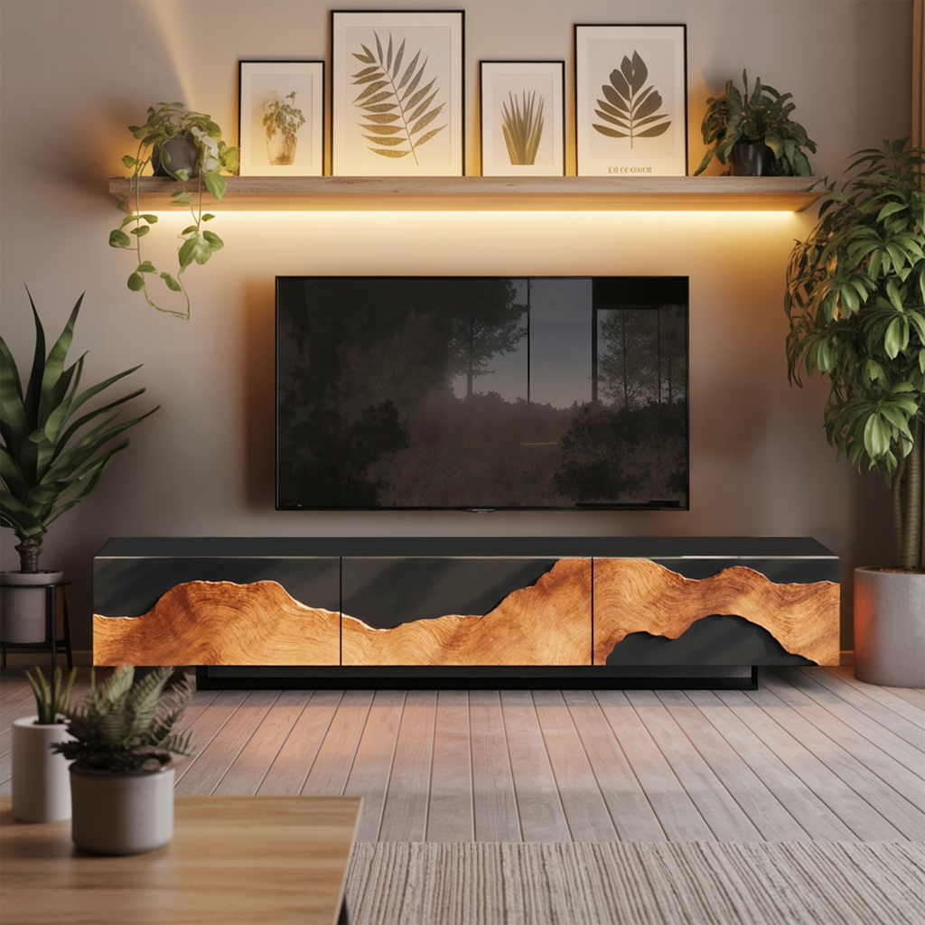 Handcrafted Farmhouse TV Console For Living Room